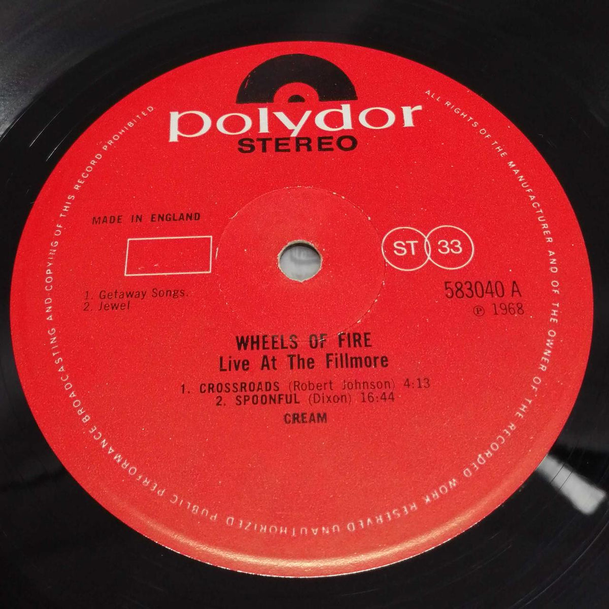 POLYDOR CREAM WHEELS OF FIRE