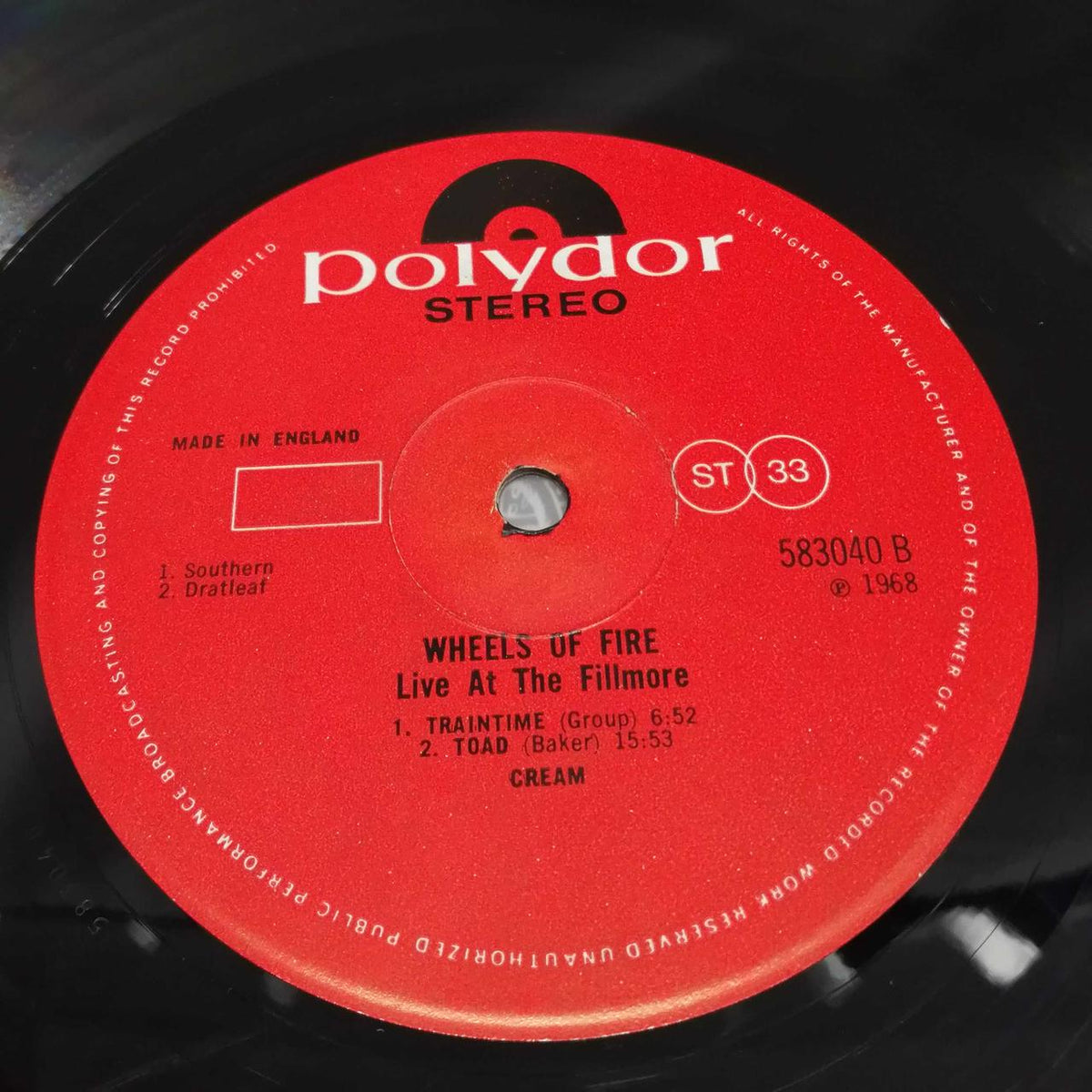 POLYDOR CREAM WHEELS OF FIRE
