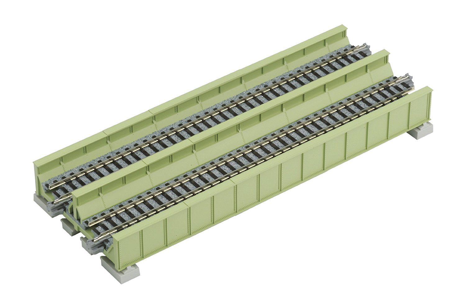 KATO 20-456 186mm 7-5/16" Double Plate Girder Bridge, Lt Green - BanzaiHobby