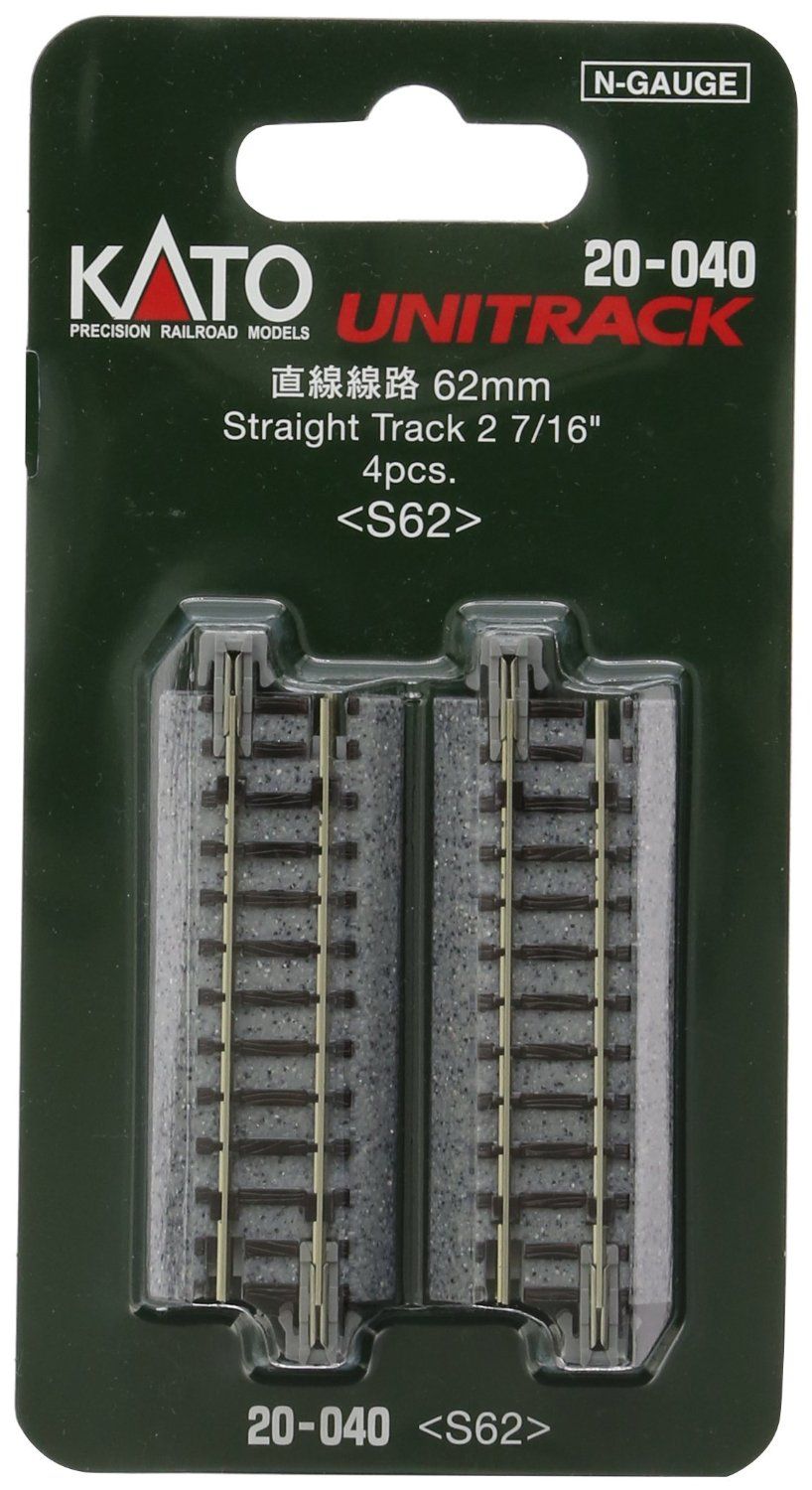 KATO 20-040 62mm 2-7/16" Straight (4pcs) - BanzaiHobby