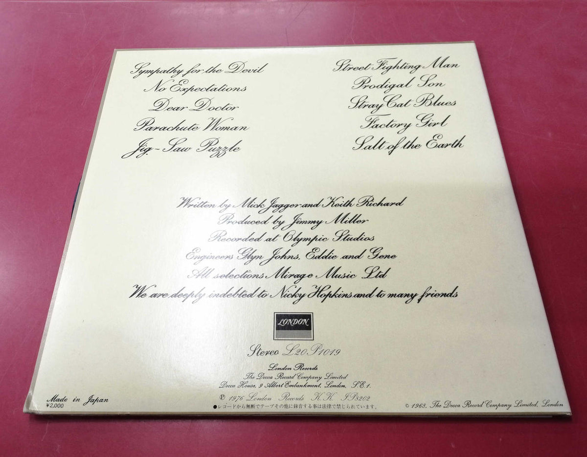 LONDON RECORDS LP Record BEGGAR'S BANQUET