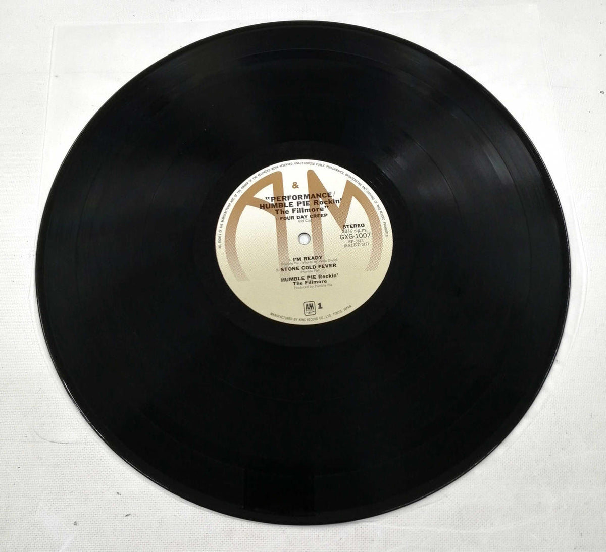 A&M RECORDS LP Record PERFORMANCE/HUMBLE PIE