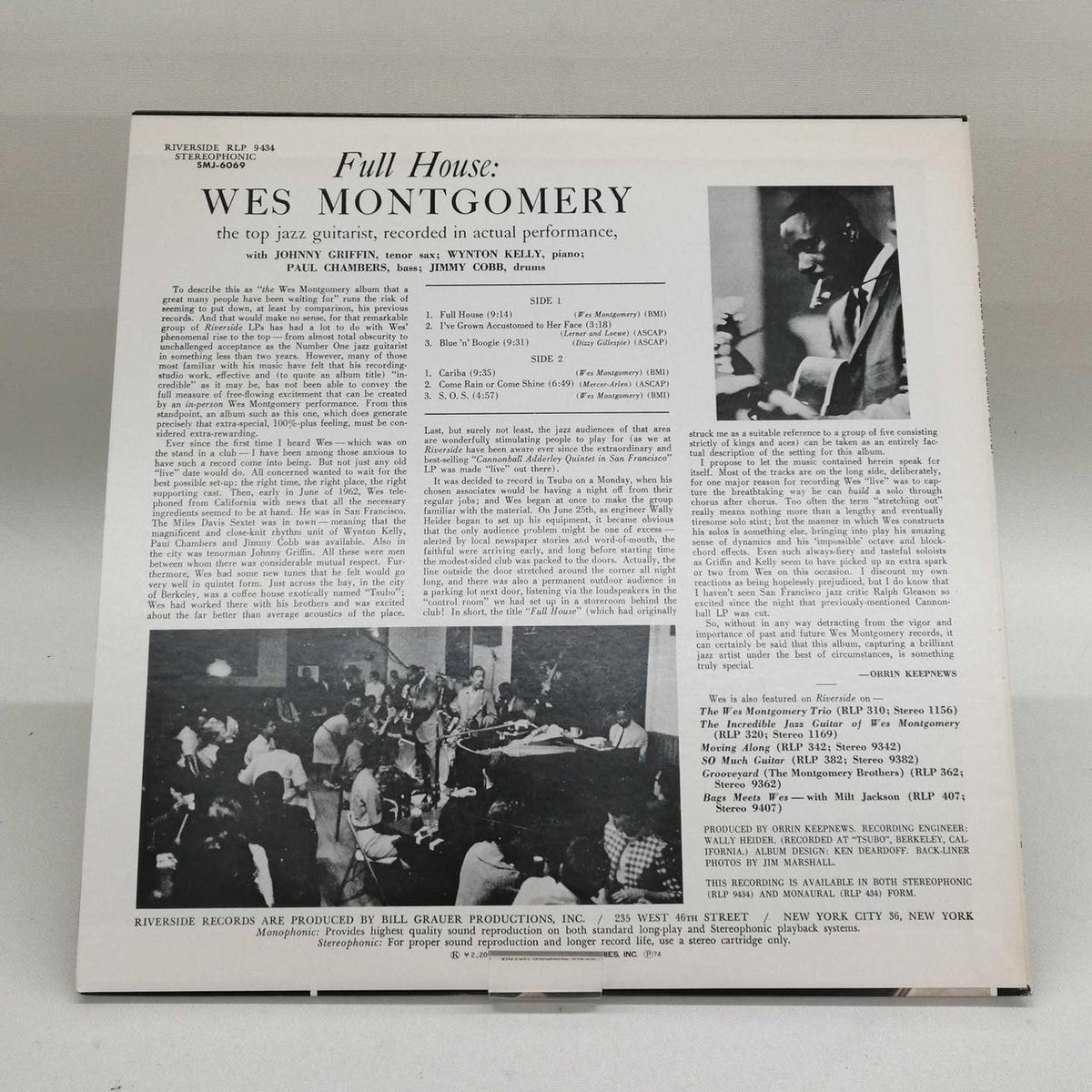 RIVER SIDE FULL HOUSE/WES MONTGOMERY QUIN SM-L6069