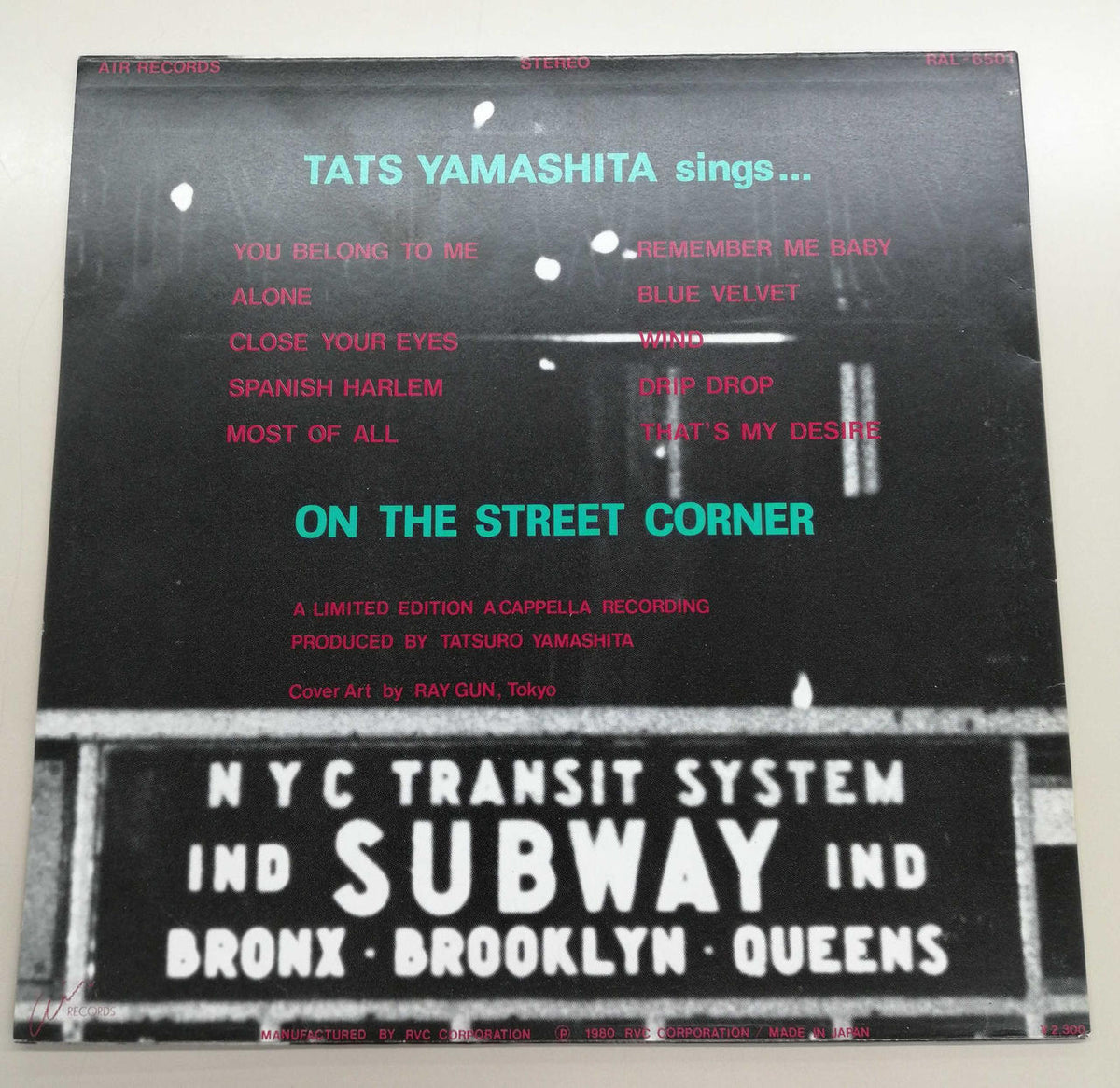 AIR RECORDS Tatsuro Yamashita / ON THE STREET CORNER RAL-6501
