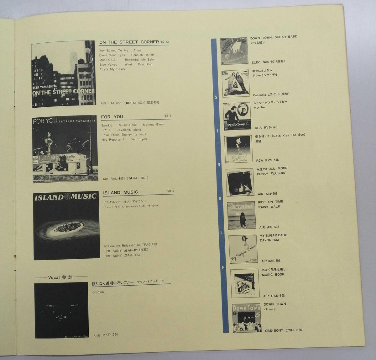 AIR RECORDS Tatsuro Yamashita / GREATEST HITS! OF TATSURO RAL-8803