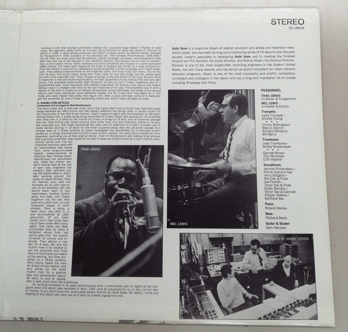 SOLID STATE THAD JONES&MEL LEWIS/LIVE AT T SS18016