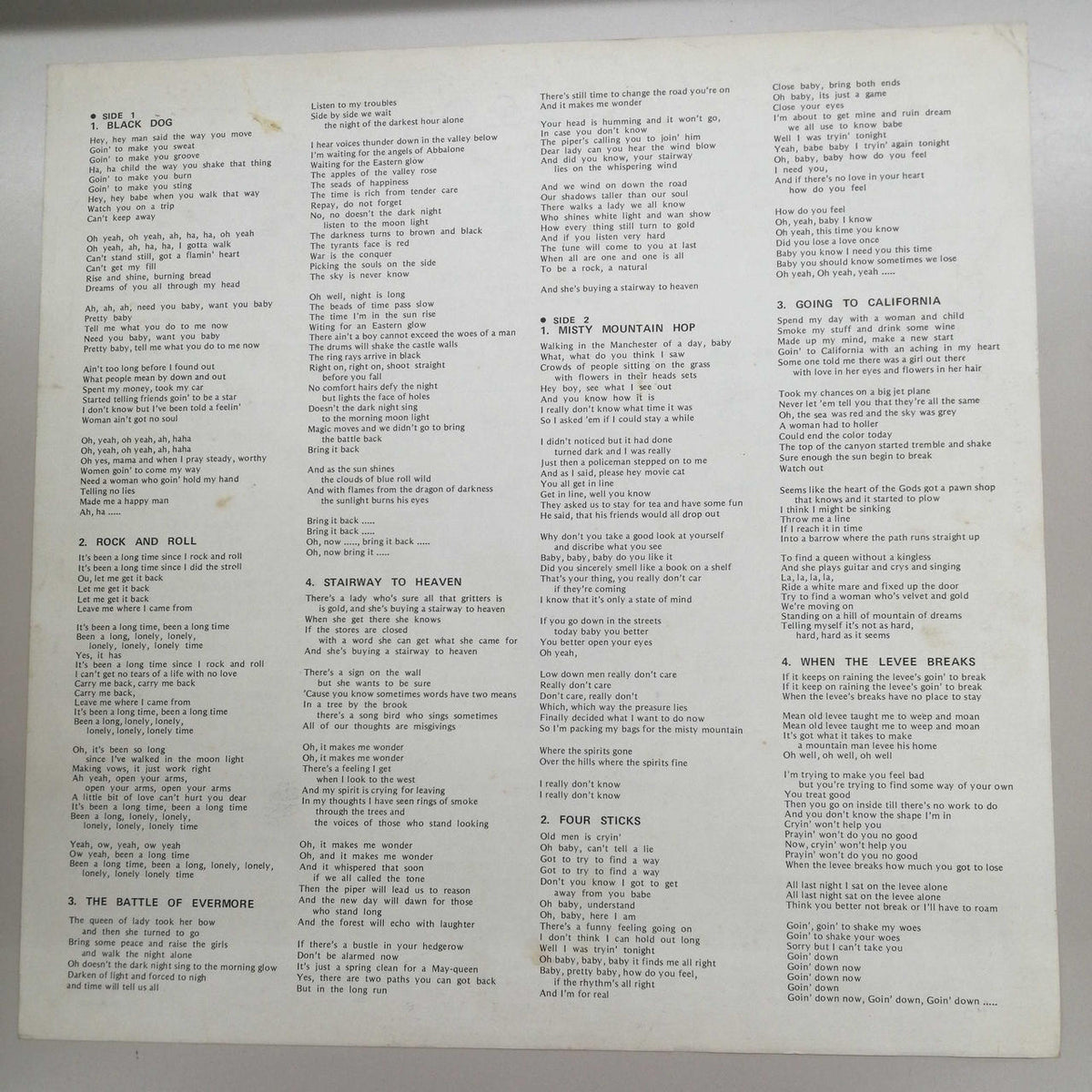 ATLANTIC LEDZEPPELIN /LEDZEPPELIN Ⅳ P-8166A