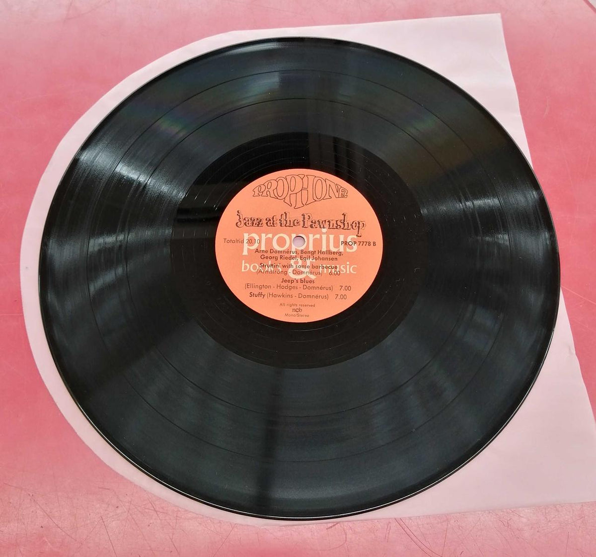 SWE PROPHONE LP record ARNE DOMNERUS / JAZZ AT PAWNSH