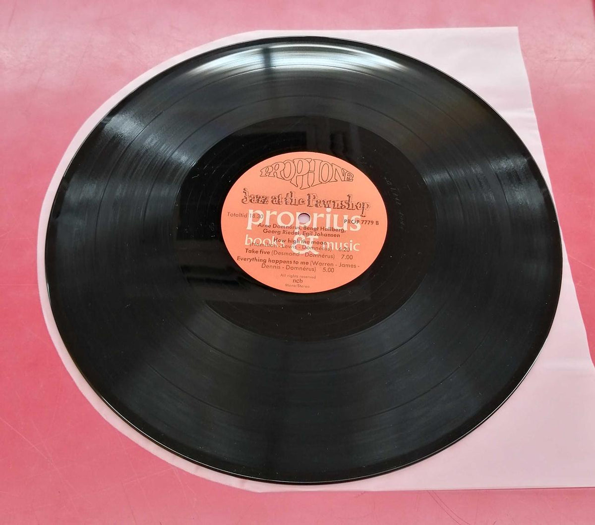 SWE PROPHONE LP record ARNE DOMNERUS / JAZZ AT PAWNSH