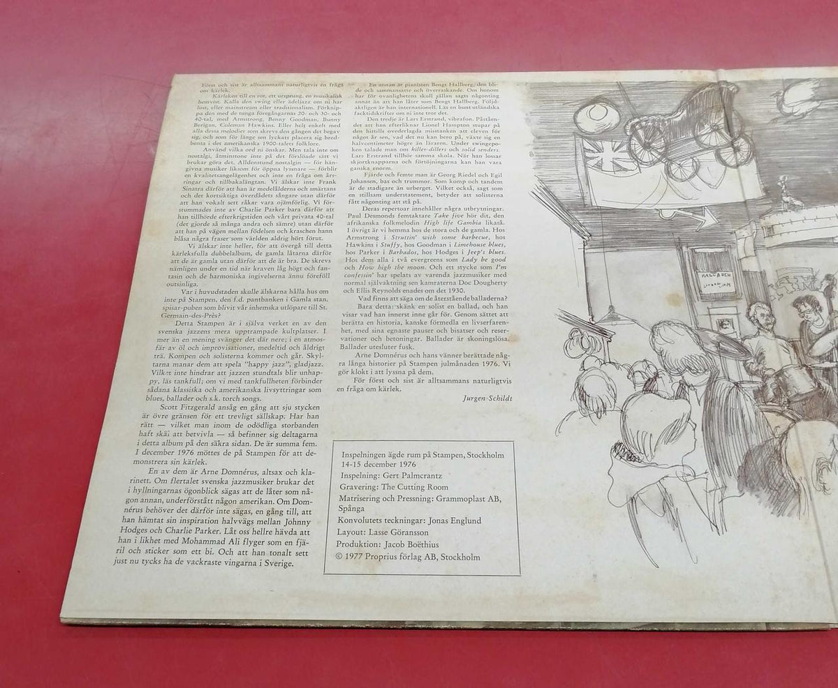 SWE PROPHONE LP record ARNE DOMNERUS / JAZZ AT PAWNSH