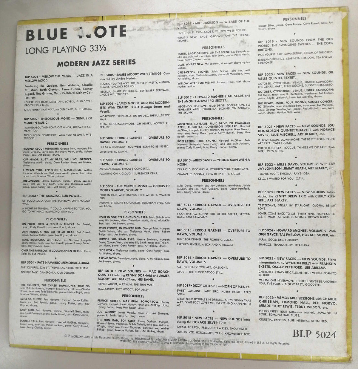 BLUENOTE HOWARD　McGHEE　VOLUME2 BLP5024