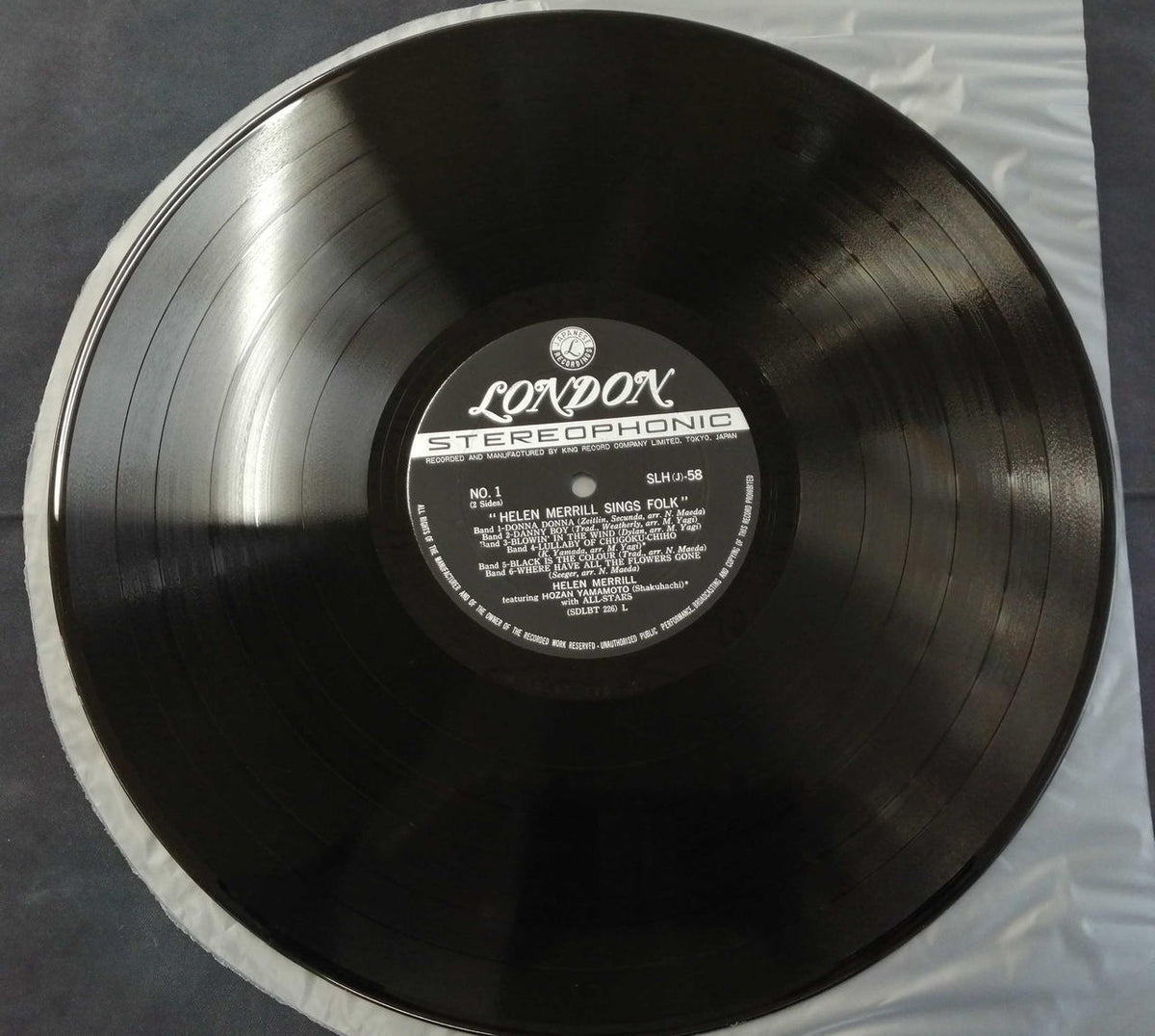 Stereo London LP Record Singing Folk