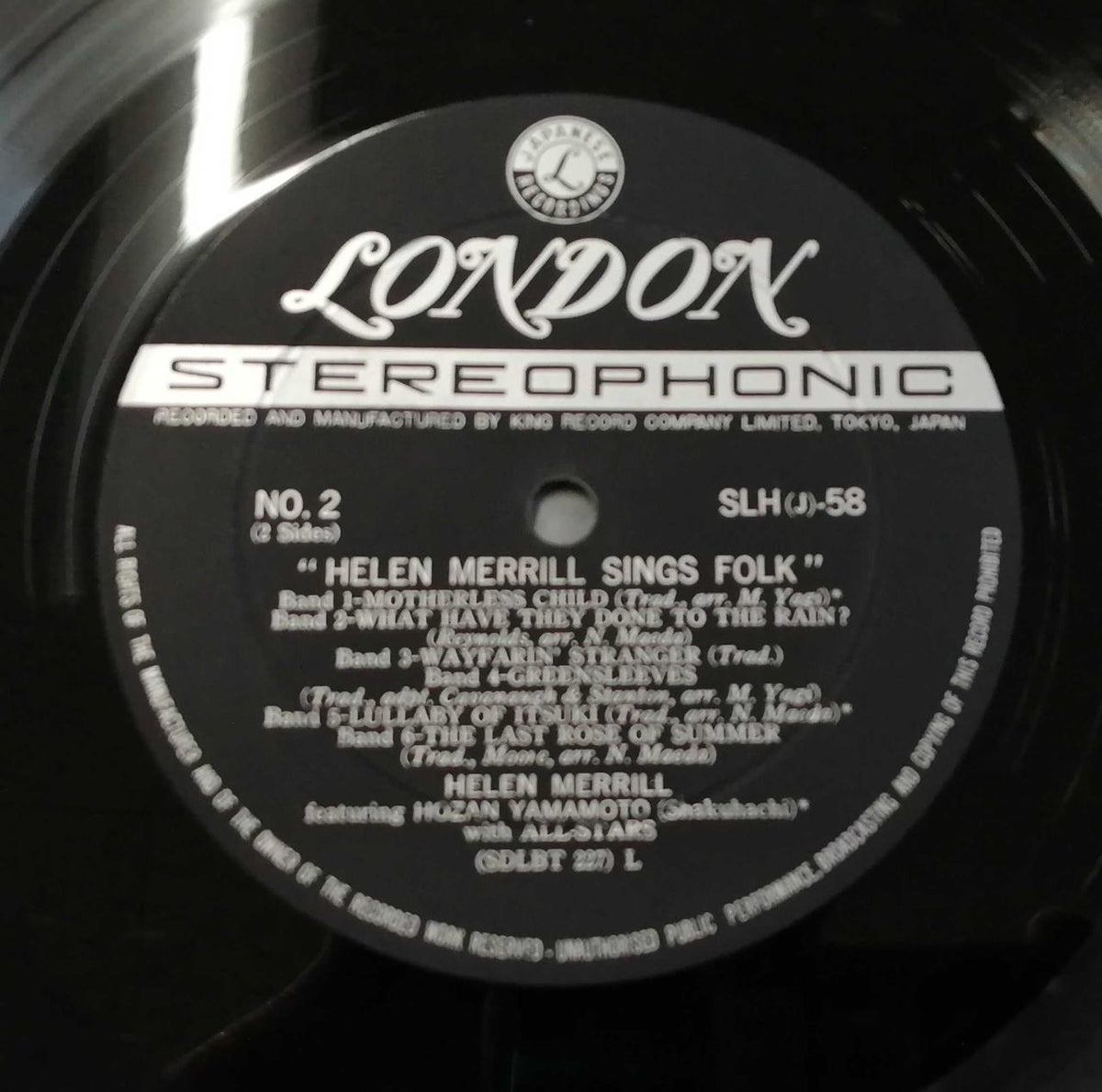 Stereo London LP Record Singing Folk