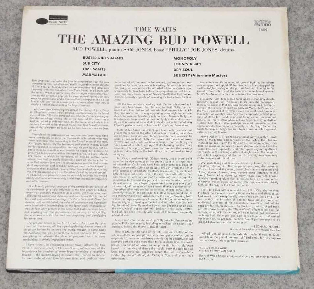 Blue Note JAZZ/FUSION THE AMAZING BUD POWELL