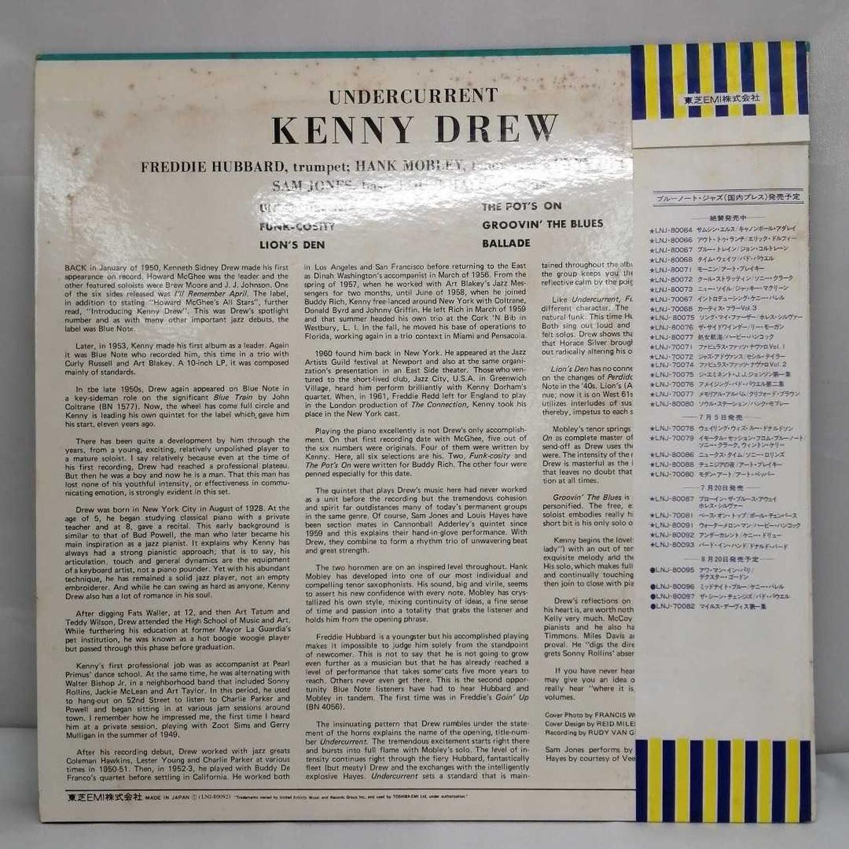 Blue Note Kenny Drew / Under Current LNJ-80092
