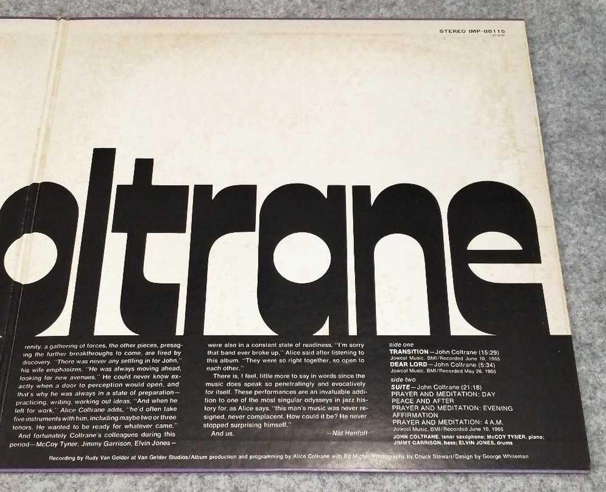 Toshiba EMI JAZZ/FUSION TRANSITION/JHON COLTRANE