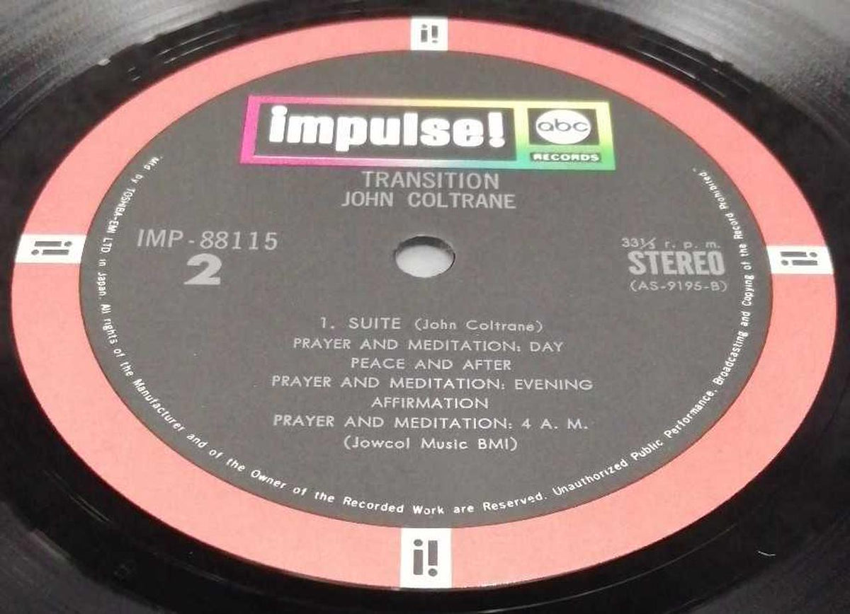 Toshiba EMI JAZZ/FUSION TRANSITION/JHON COLTRANE