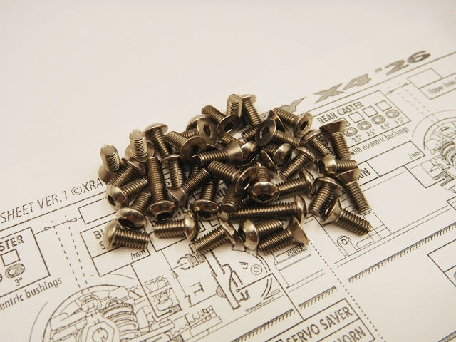 (PO SEP 2026) Square HS-38077 X RAY Titanium Hex Screw Set for X4'26