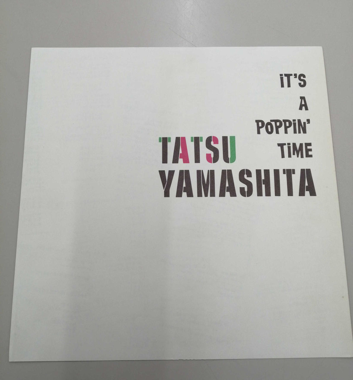 RVC Corporation LP Tatsuro Yamashita / IT'S A POPPIN' TIME RVL-4701~2