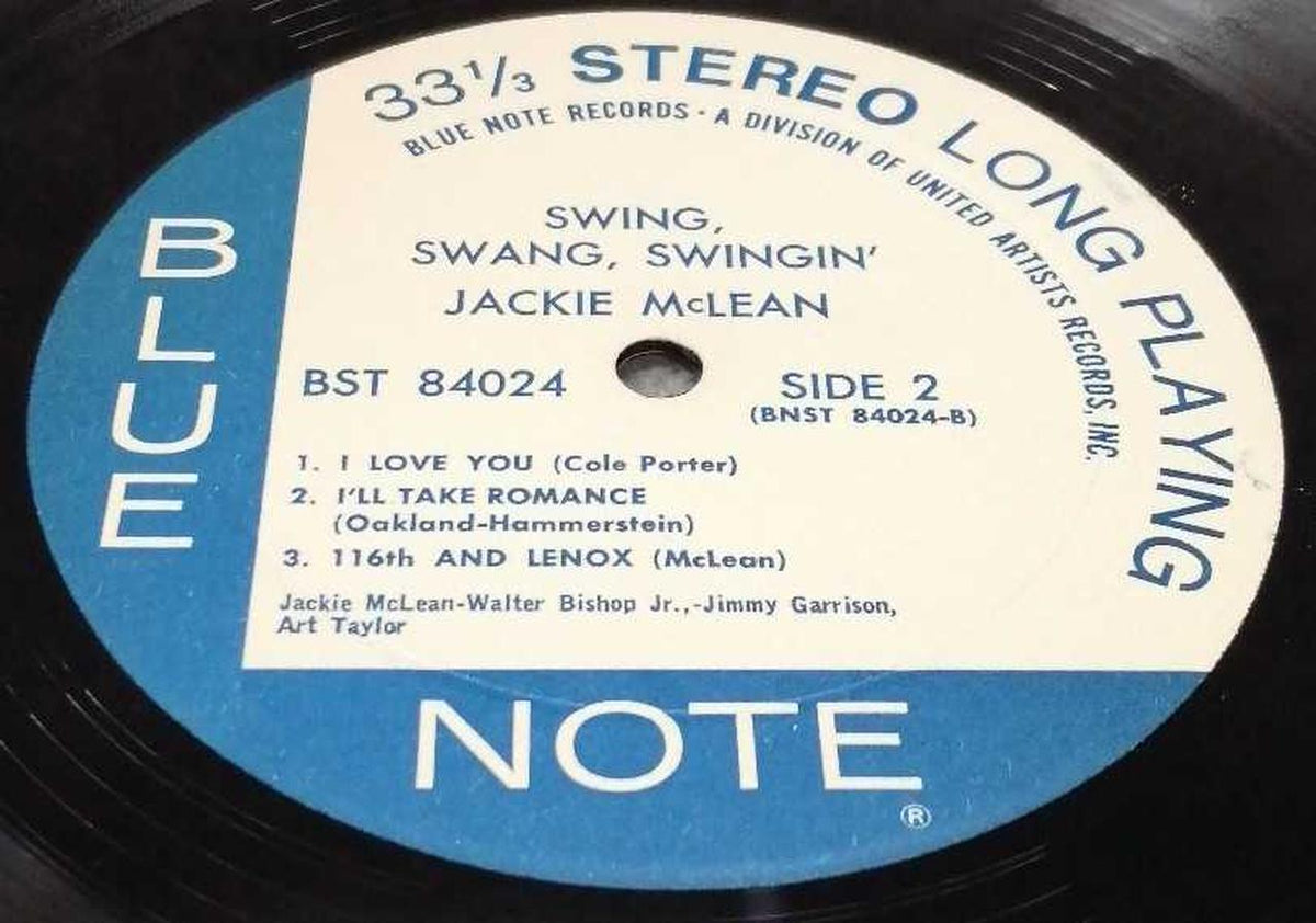 BLUE NOTE RECORDS JAZZ/FUSION Swinging / Jackie McLean