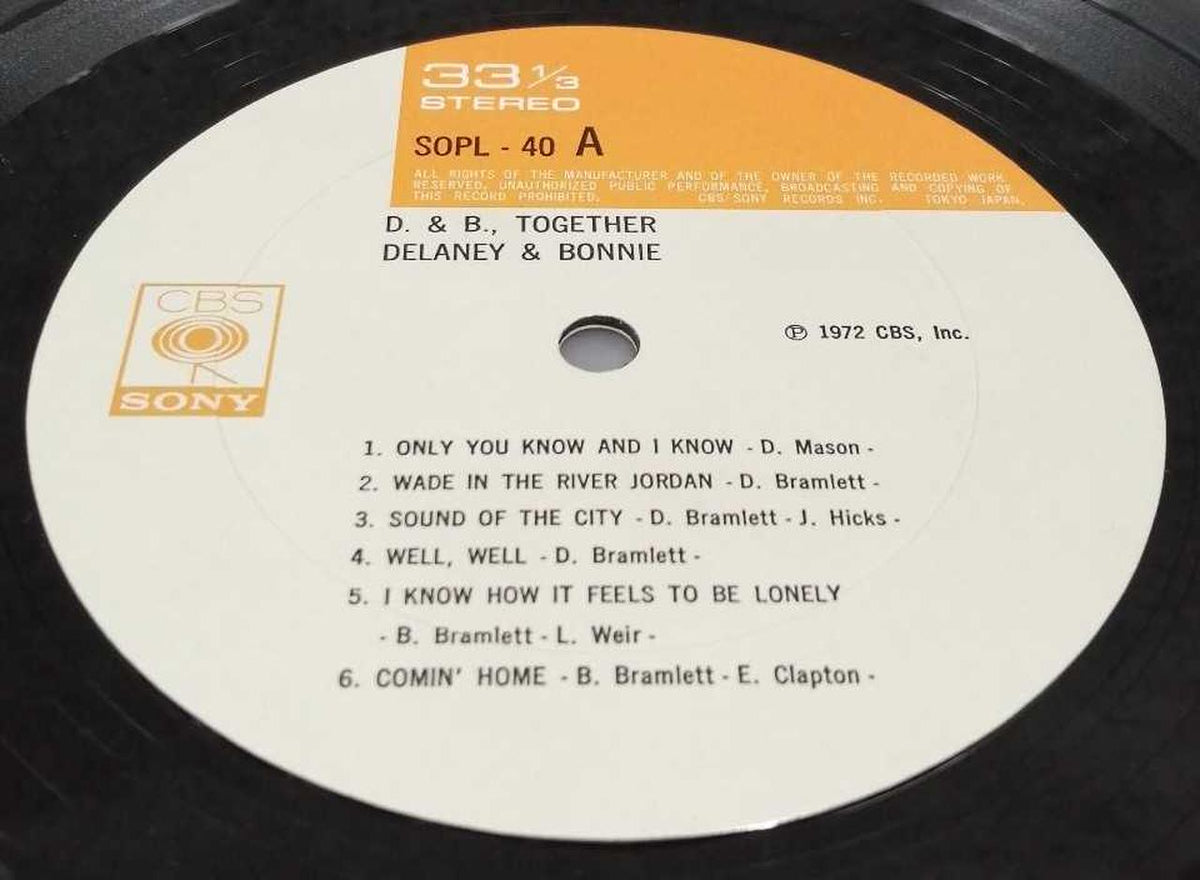 CBS SONY Western Music SOPL40/DELANEY & BONNIE
