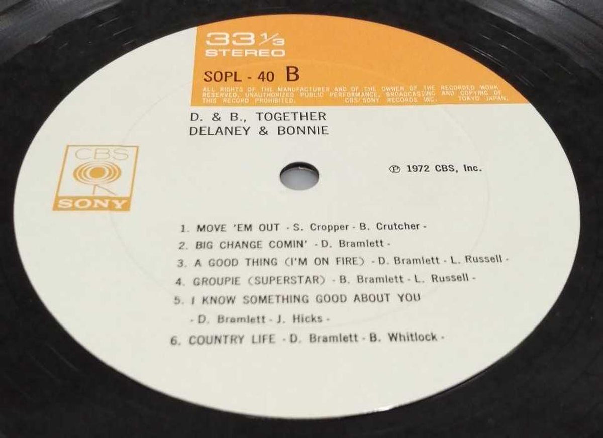 CBS SONY Western Music SOPL40/DELANEY & BONNIE