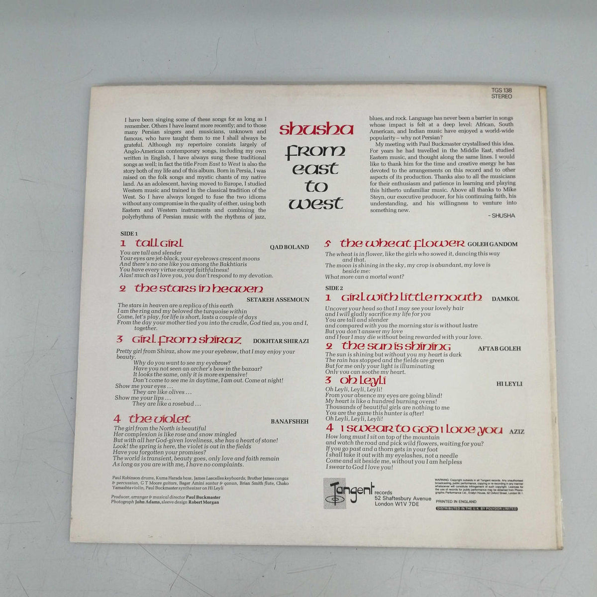 TANGENT Western Music TGS138
