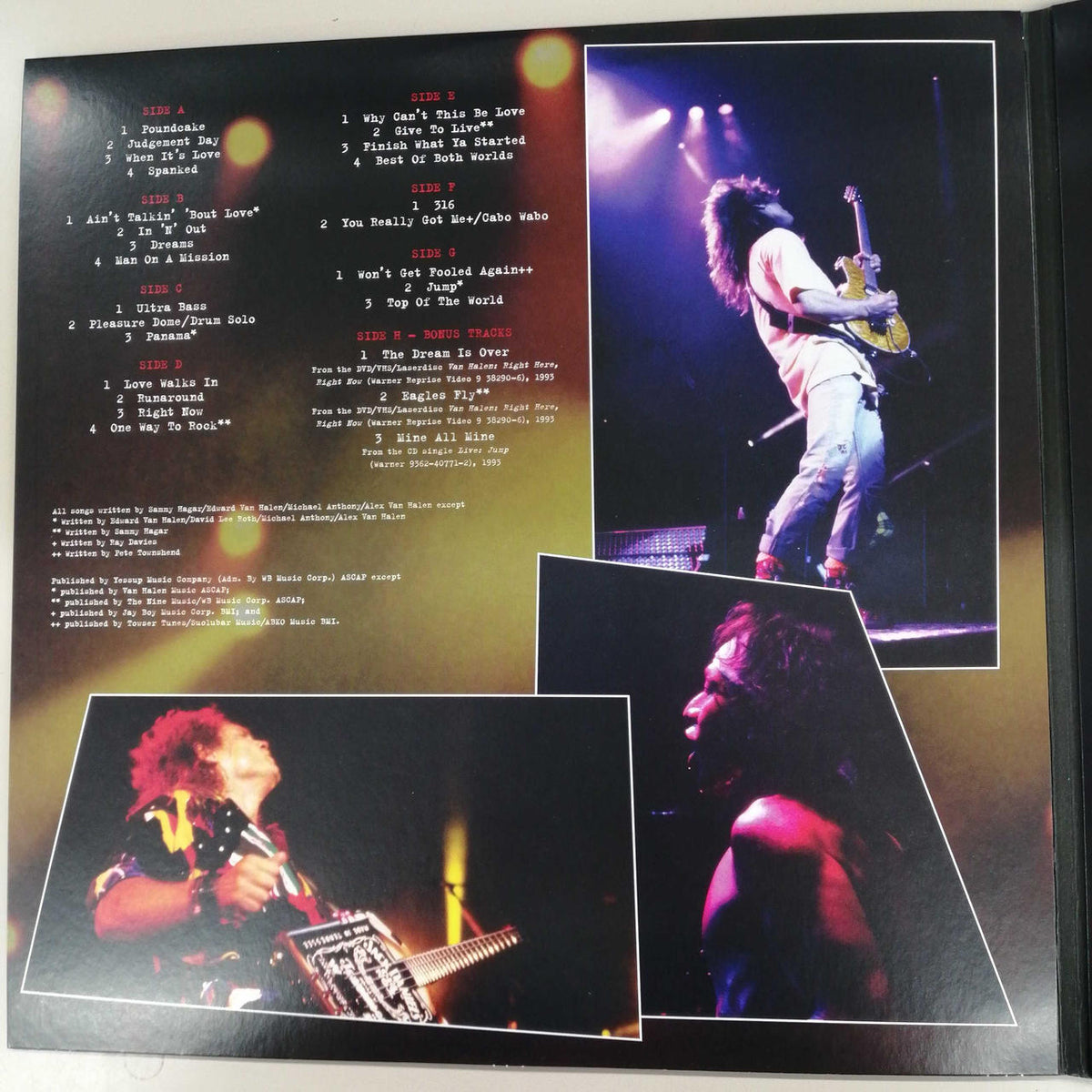 WARNER RECORDS Van Halen/Live: Righ Here righ R1 706348