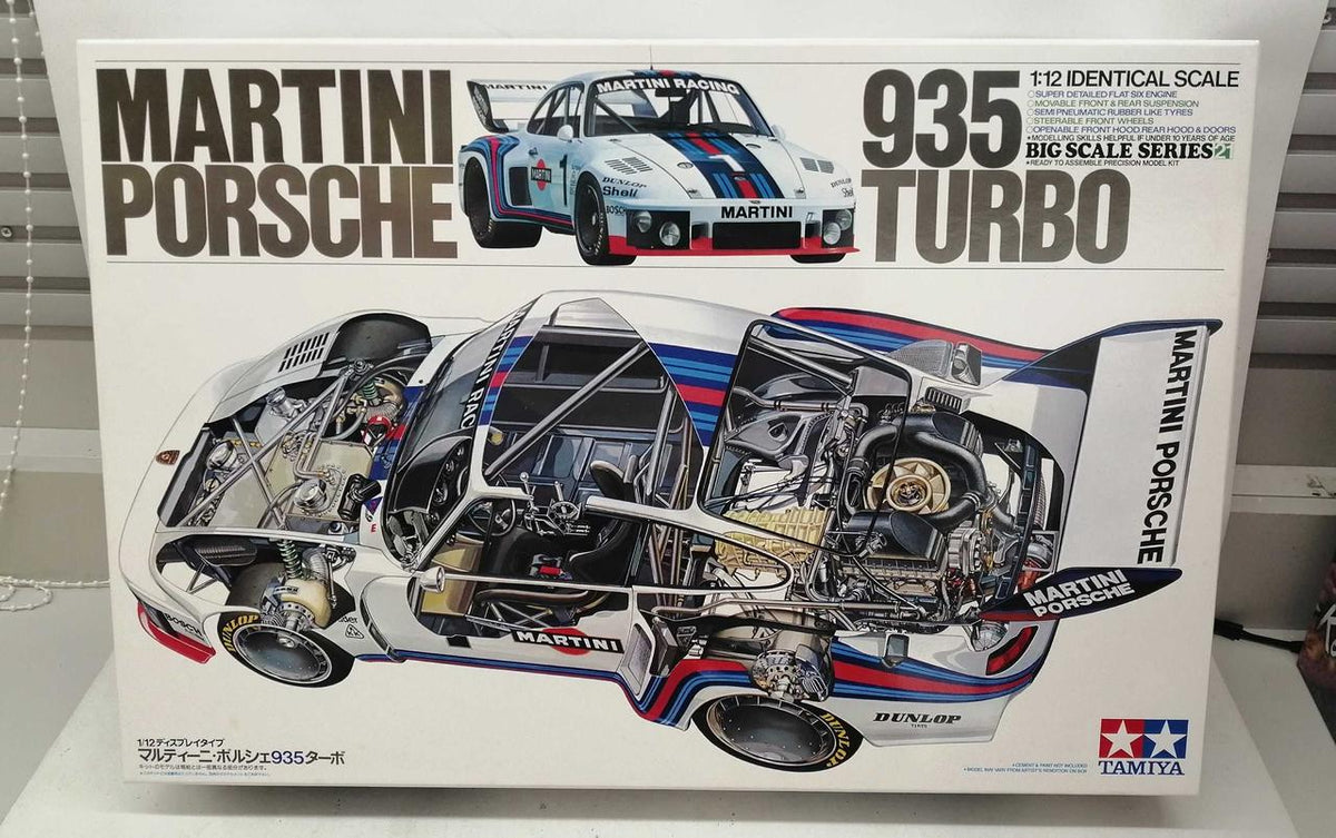 Tamiya 1/12 scale plastic model Martini Porsche 935 Turbo