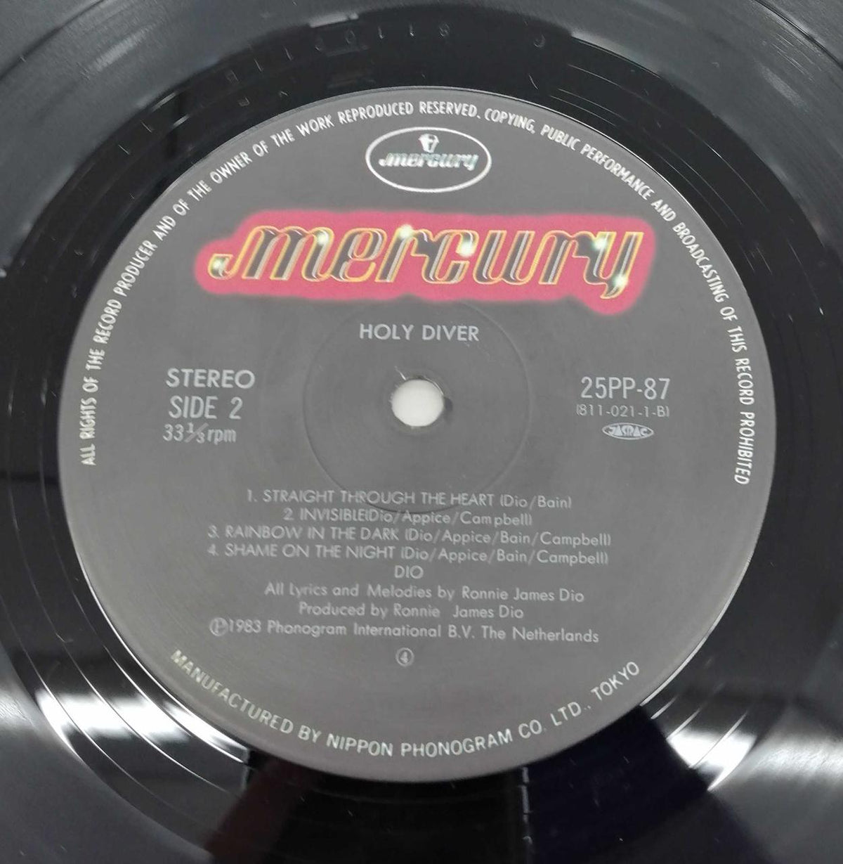 Mercury Records Western Music Record Dio / Flame of Passion