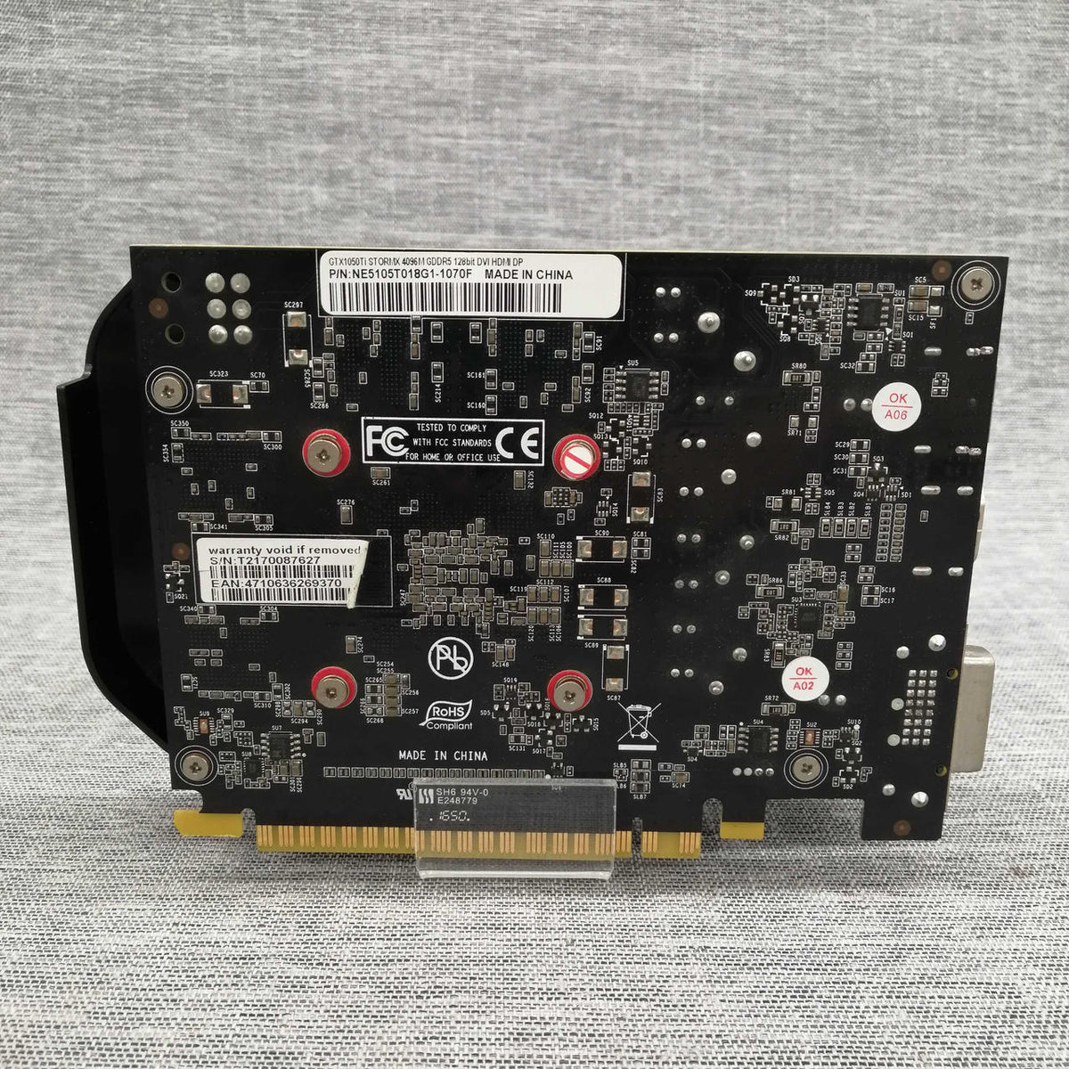 PALIT Graphics Card GTX1050TI 4GB