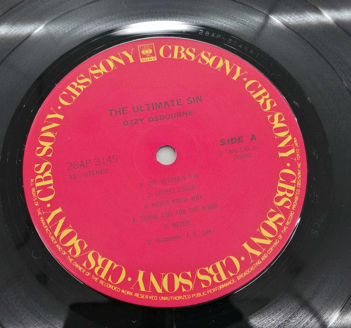 SONY Western Music Records THEULTIMATESIN/OZZYOSBOURNE