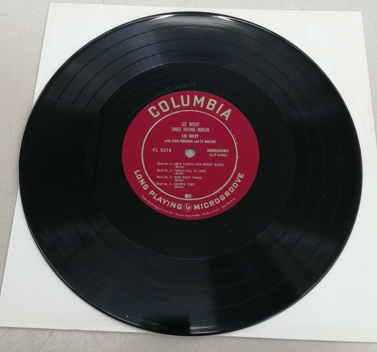 COLUMBIA Jazz Record IRVINGBERLIN/LEEWILEY