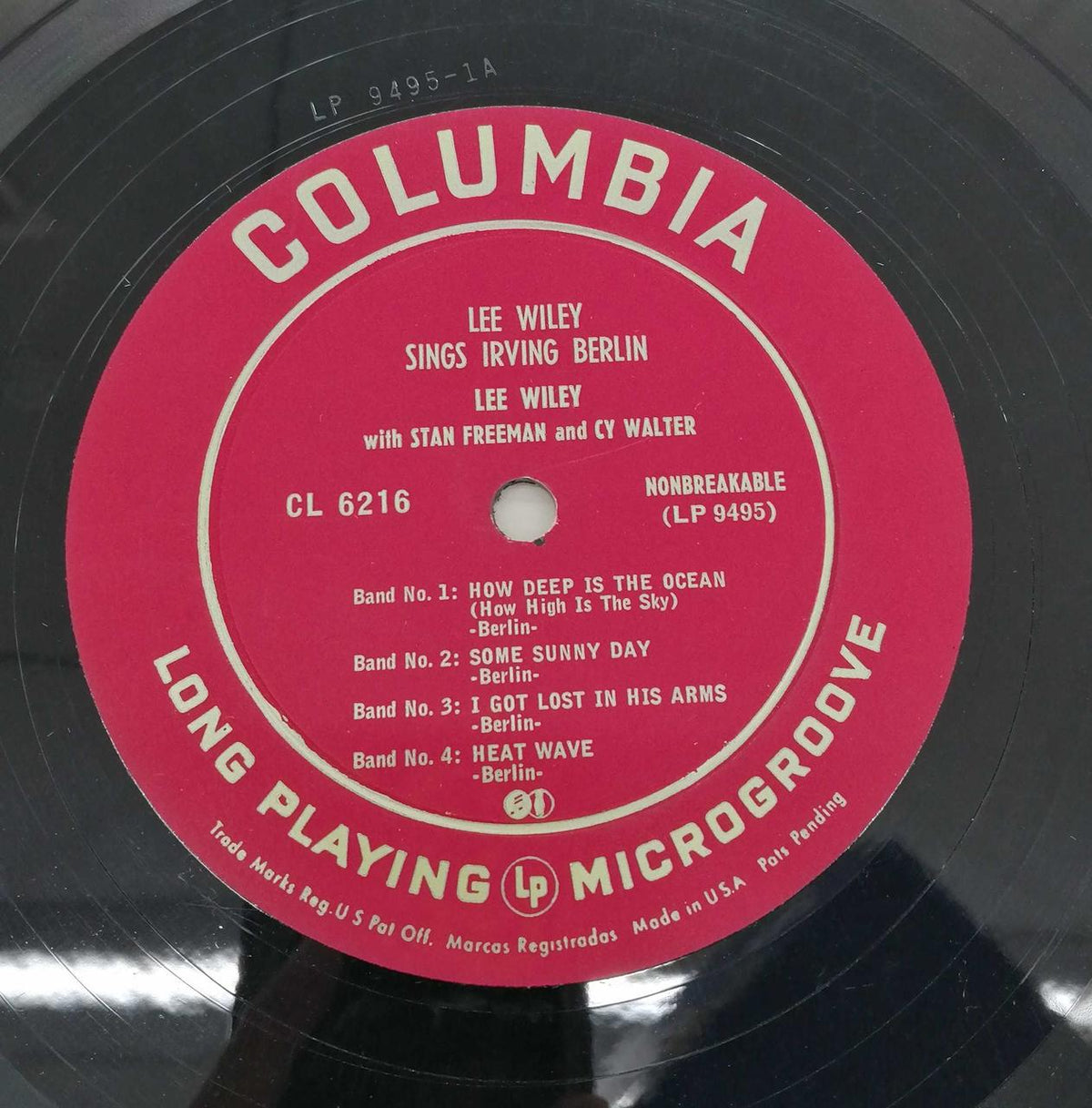 COLUMBIA Jazz Record IRVINGBERLIN/LEEWILEY