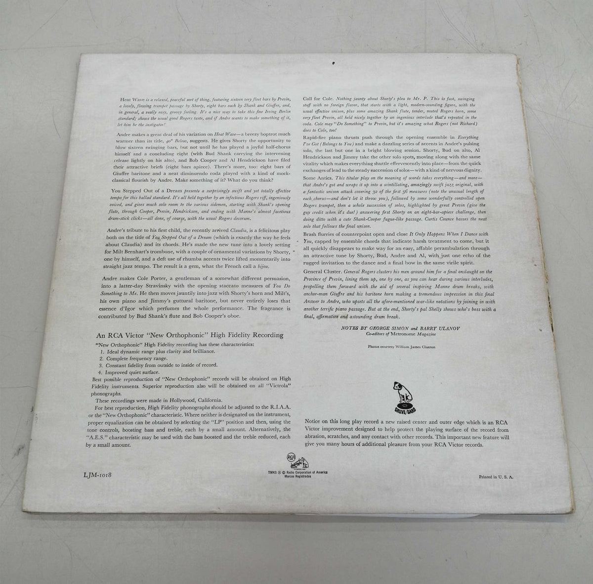 RCAVICTOR Jazz Record OLLABORATION/ANDREPREVIN