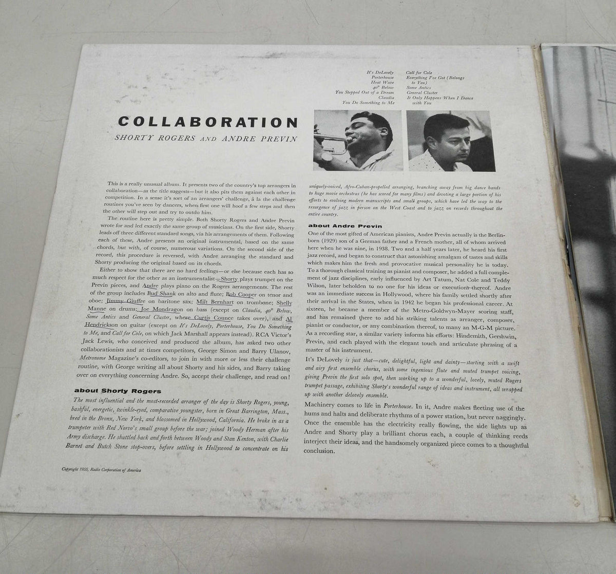 RCAVICTOR Jazz Record OLLABORATION/ANDREPREVIN