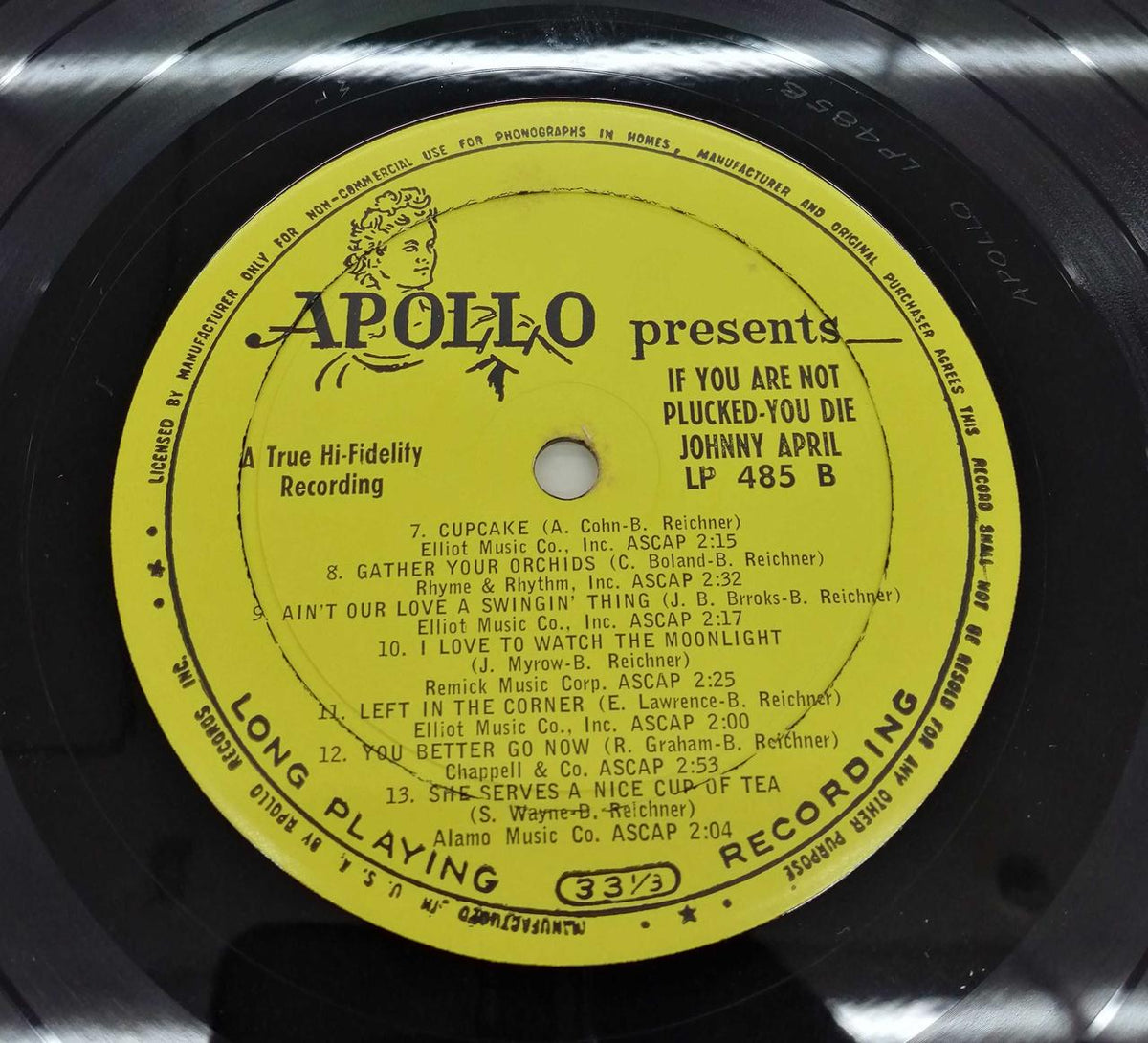 APOLLO Jazz Records IFYOUARENOTPLUCKED Youdie / JOHNY