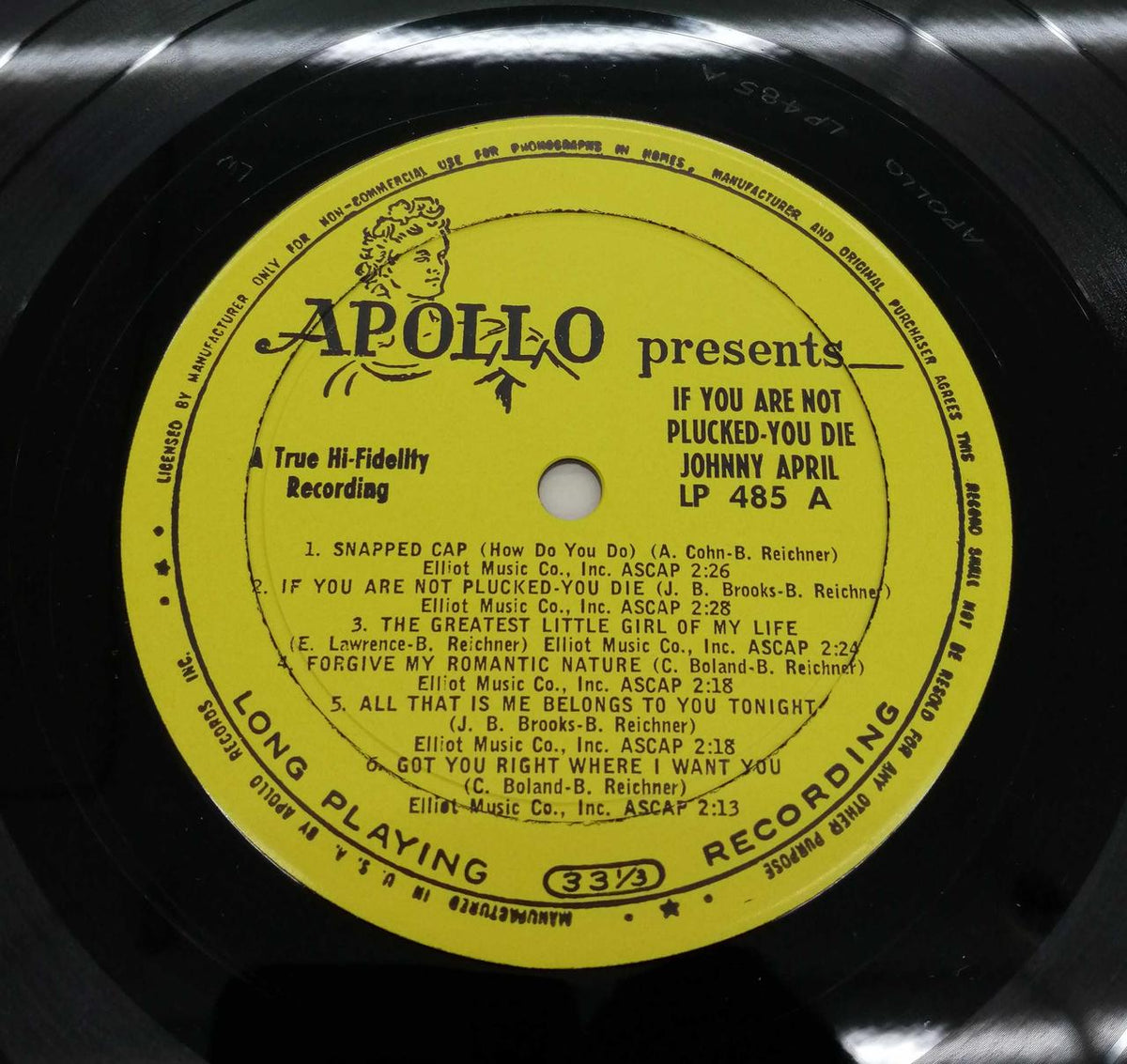 APOLLO Jazz Records IFYOUARENOTPLUCKED Youdie / JOHNY