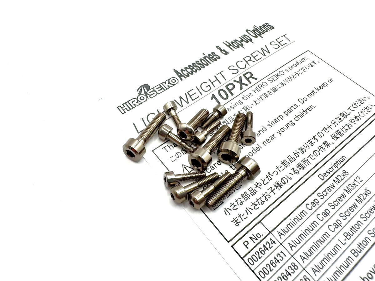 (PO SEP 2026) Square HS-38160 Lightweight Screw Set for 10PXR (Titanium Color)