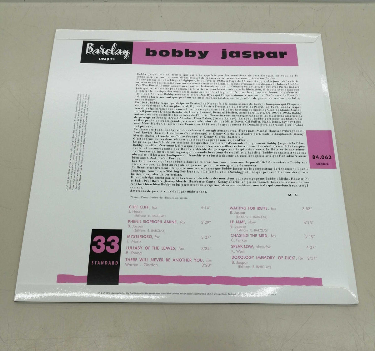 BARCLAY/SAM RECORDS Record BARCLAY 81063/2019