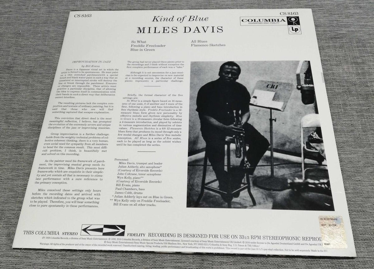 COLUMBIA JAZZ LP KIND OF BLUE/MILES DAVIS