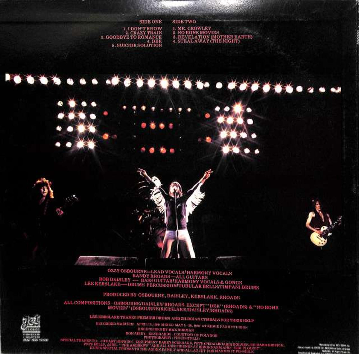 CBS Sony Ozzy Osbourne "Blizzard of Oz" 25AP1992