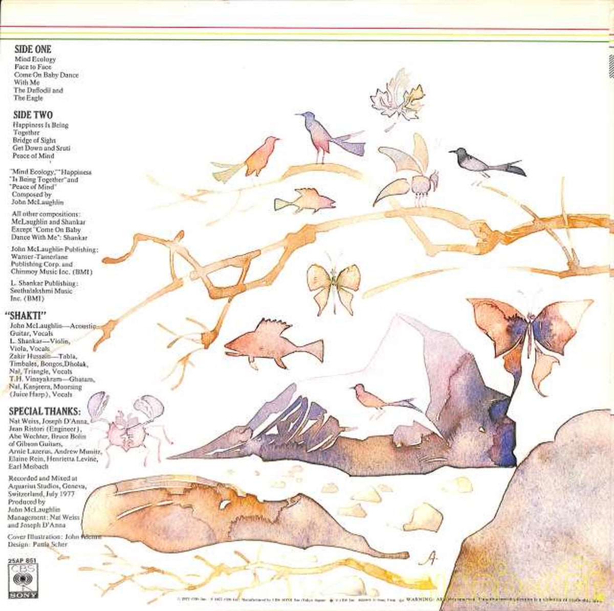 CBS Sony Shakti with John McLaughlin "The Movement of the Earth" 25AP-851