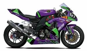 Fujimi Bike07 Evangelion RT Unit 01 TRICK STAR KAWASAKI ZX-10R 2010 1/1 - BanzaiHobby