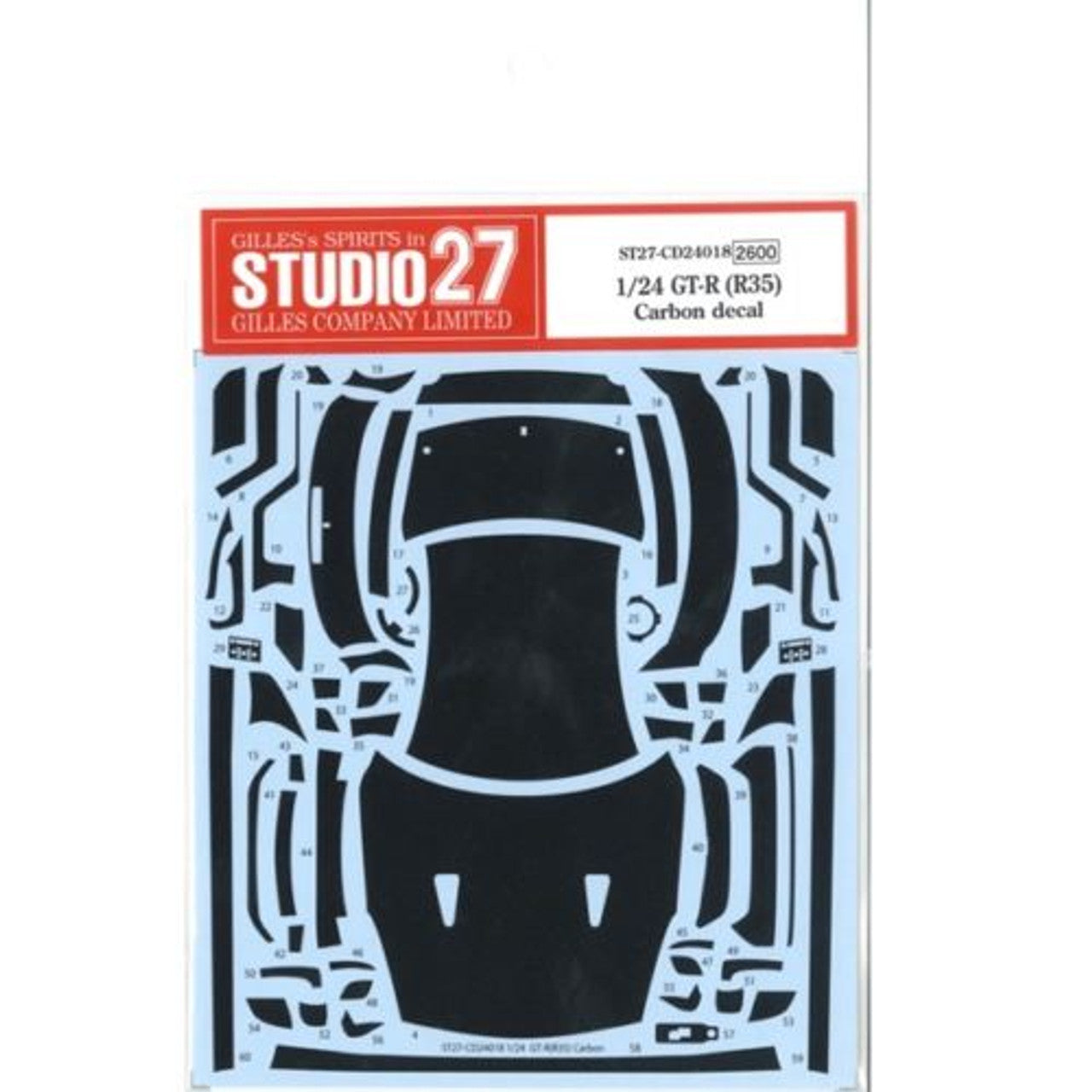Studio27 CD24018 1/24 Carbon Decal for R35 - BanzaiHobby
