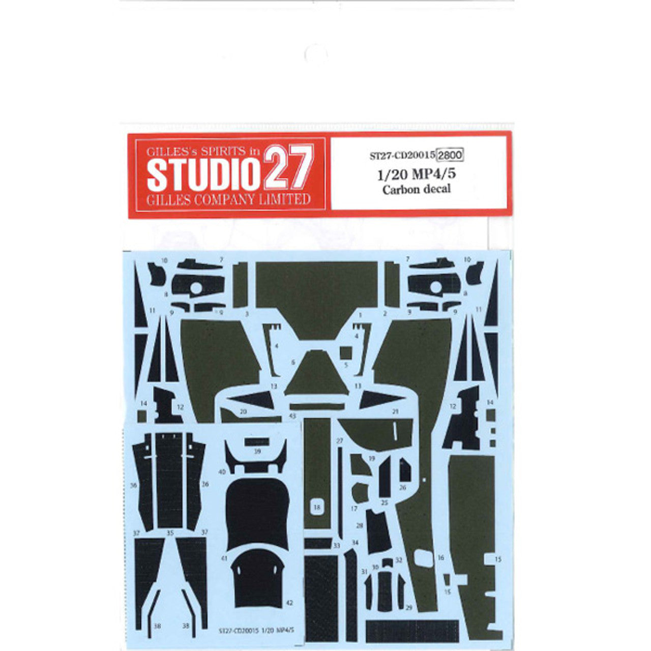 Studio27 CD20015 1/20 Carbon Decal for MP4/5