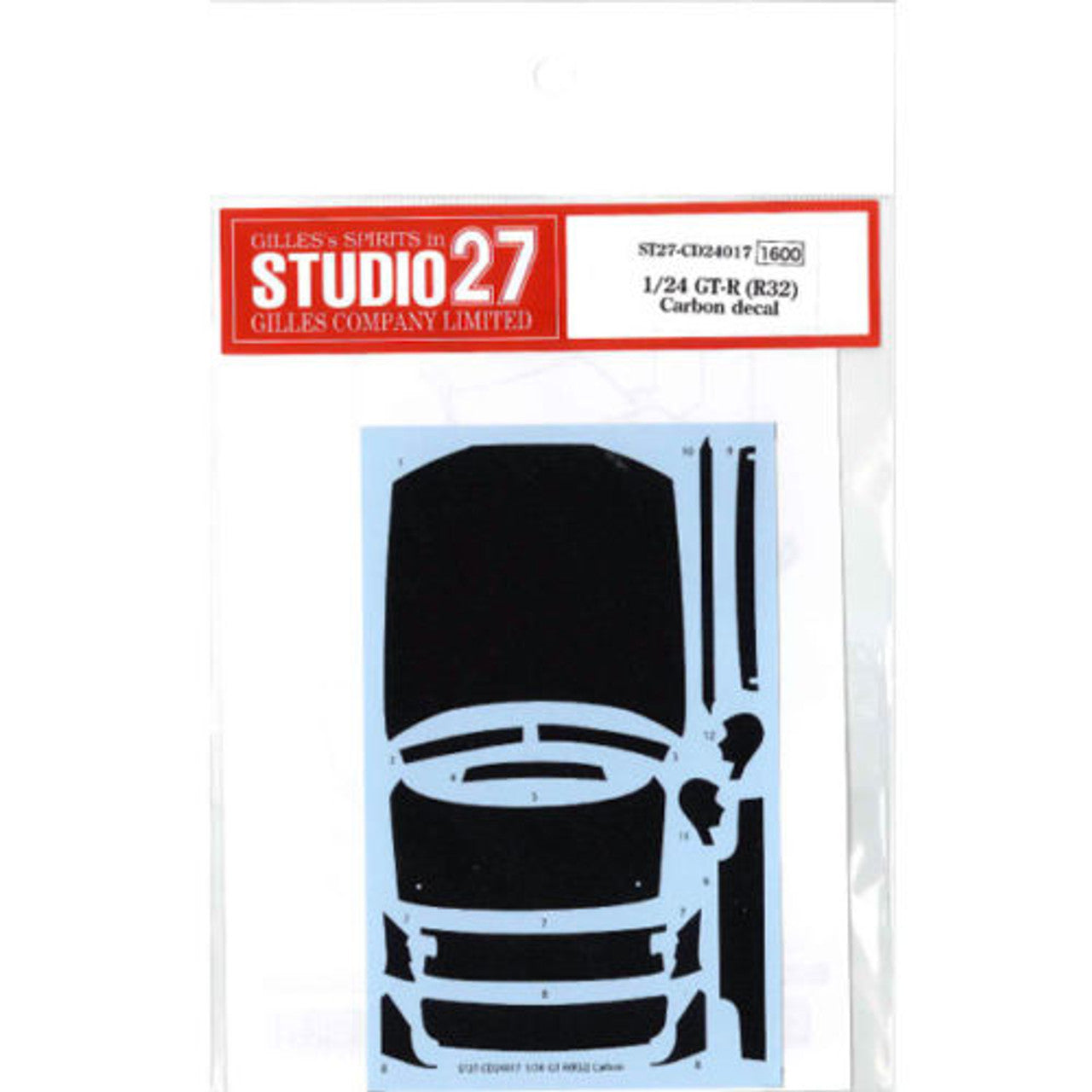 Studio27 CD24017 1/24 GT-R (R32) Carbon Decal - BanzaiHobby