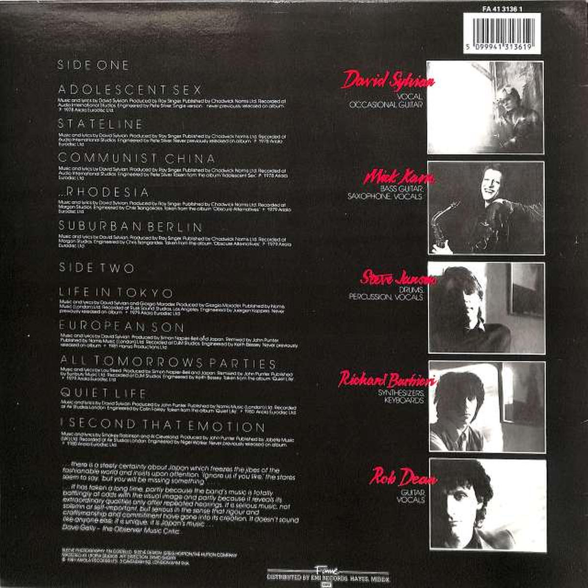 EMI Japan 'ASSEMBLAGE' FA4131361