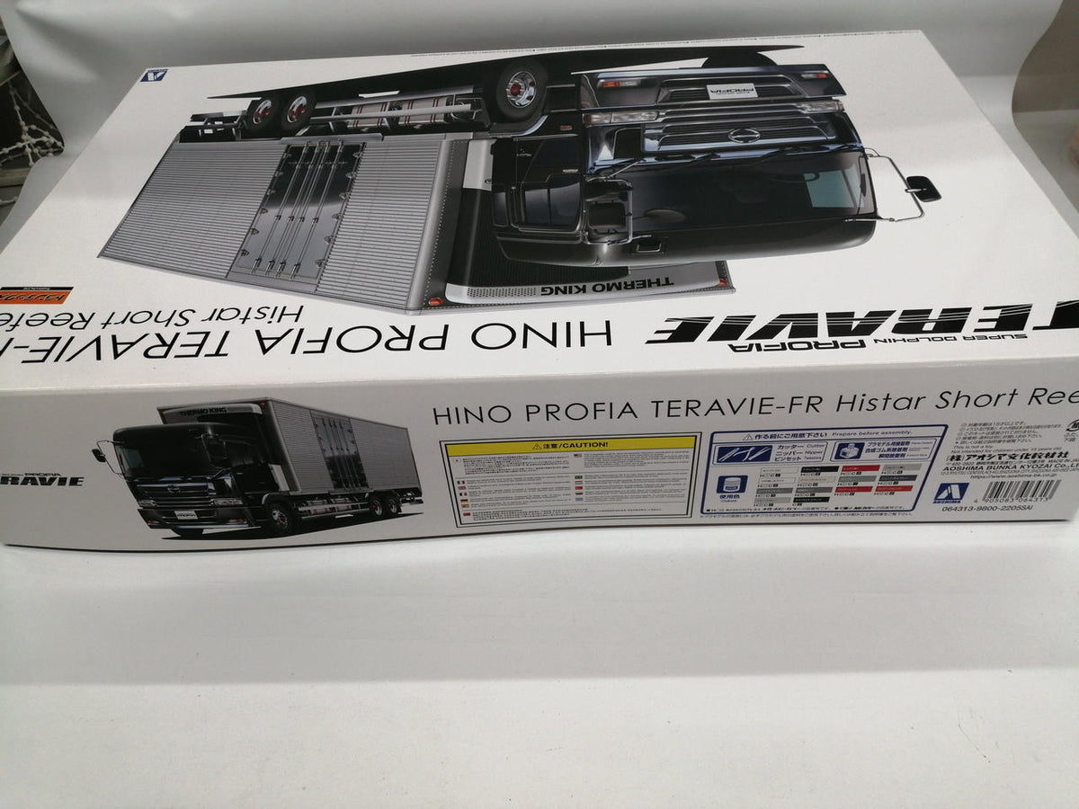 Aoshima 1/32 Scale Kit Hino Profia Teravi FR Highstar Short Refrigerated Van & Thermo Key - Banzai Thrifting | BanzaiHobby