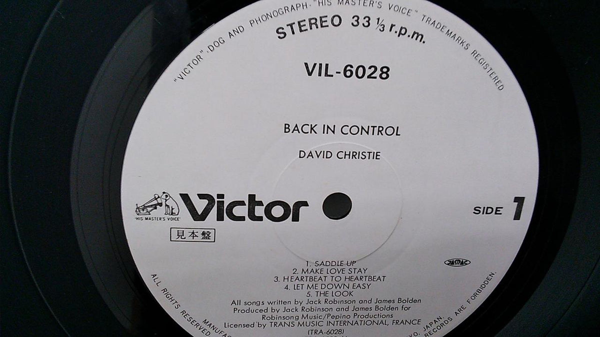 TRANS [Sample Disc] DAVID CHRISTIE/BACK IN CO VIL-6028